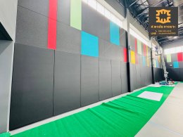 รับทำเบาะติดผนังกันกระแทก โรงยิม ( Wall padding gym )