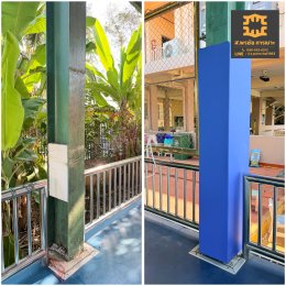 รับทำเบาะหุ้มเสากันกระแทก สนามเด็กเล่น 