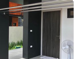 ประตูห้องน้ำสวยด้วย ประตูupvc ทนแดดกันน้ำ ผลิตความสูง 240CM