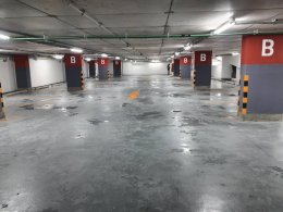 เสร็จเรียบร้อย สำหรับพื้นอาคารจอดรถ โรงพยาบาล ไทยนครินทร์ ด้วยสี PU Coating