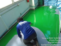 งานพื้น Epoxy self-leveling @APTอยุทธยา พื้นที่สวย เงางาม ไร้รอยต่อ เสร็จรวดเร็วทันใจ 