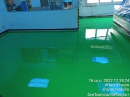 งานพื้น Epoxy self-leveling @APTอยุทธยา พื้นที่สวย เงางาม ไร้รอยต่อ เสร็จรวดเร็วทันใจ 