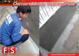 งานกันซึมระบบ Cemrntious Waterproofing Slurry 01