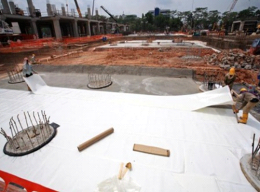 กันซึมใต้ดินชนิดยึดติดโครงสร้าง Pre Applied Membrane