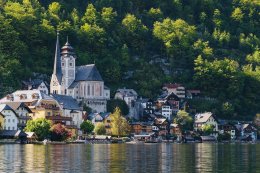 Hallstatt-Austriaทะเลสาบฮัลล์ชตัทท์ในซาลซ์คัมเมอร์กุท