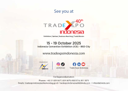 งานแสดงสินค้า Trade Expo Indonesia ครั้งที่ 40