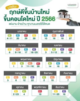ฤกษ์ดีขึ้นบ้านใหม่ขึ้นคอนโดใหม่ปี2565_ฤกษ์มงคลปี2566