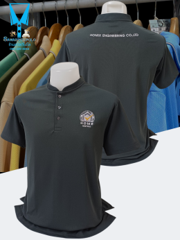 ขอบพระคุณ HOMIX ENGINEERING CO.,LTD เสื้อโปโลคอจีนสีเทา พร้อมรับปักโลโก้และชื่อ Plus ความนุ่ม เพิ่มความสบาย  ผ้า Micro Plus + (ไมโคร พลัส) เส้นใยเล็ก ละเอียดเรียงตัวสวย ด้วยโพลีเอสเตอร์ผสมไมโครไฟเบอร์ เกรด A ทำให้ผ้านุ่ม เนียน ละเอียด คงทน ใส่เย็นสบาย ระบ