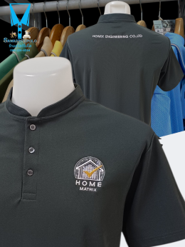 ขอบพระคุณ HOMIX ENGINEERING CO.,LTD เสื้อโปโลคอจีนสีเทา พร้อมรับปักโลโก้และชื่อ Plus ความนุ่ม เพิ่มความสบาย  ผ้า Micro Plus + (ไมโคร พลัส) เส้นใยเล็ก ละเอียดเรียงตัวสวย ด้วยโพลีเอสเตอร์ผสมไมโครไฟเบอร์ เกรด A ทำให้ผ้านุ่ม เนียน ละเอียด คงทน ใส่เย็นสบาย ระบ