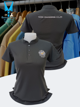 ขอบพระคุณ HOMIX ENGINEERING CO.,LTD เสื้อโปโลคอจีนสีเทา พร้อมรับปักโลโก้และชื่อ Plus ความนุ่ม เพิ่มความสบาย  ผ้า Micro Plus + (ไมโคร พลัส) เส้นใยเล็ก ละเอียดเรียงตัวสวย ด้วยโพลีเอสเตอร์ผสมไมโครไฟเบอร์ เกรด A ทำให้ผ้านุ่ม เนียน ละเอียด คงทน ใส่เย็นสบาย ระบ
