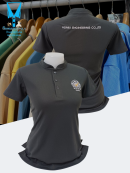 ขอบพระคุณ HOMIX ENGINEERING CO.,LTD เสื้อโปโลคอจีนสีเทา พร้อมรับปักโลโก้และชื่อ Plus ความนุ่ม เพิ่มความสบาย  ผ้า Micro Plus + (ไมโคร พลัส) เส้นใยเล็ก ละเอียดเรียงตัวสวย ด้วยโพลีเอสเตอร์ผสมไมโครไฟเบอร์ เกรด A ทำให้ผ้านุ่ม เนียน ละเอียด คงทน ใส่เย็นสบาย ระบ