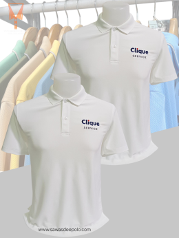 ขอบพระคุณ บริษัท คลิค เซอร์วิส จำกัด (Clique service)  เสื้อโปโลยูนิฟอร์ม เนื้อผ้าทีเคพรีเมี่ยมสีขาวล้วน พร้อมบริการปักโลโก้ สั่งได้ไม่มีขั้นต่ำ สนใจสอบถามเพิ่มเติม  http://line.me/ti/p/~sawasdeepolo  www.sawasdeepolo.com ️ 0842254054 #sawasdeepolo #สวัสด