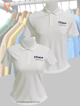 ขอบพระคุณ บริษัท คลิค เซอร์วิส จำกัด (Clique service)  เสื้อโปโลยูนิฟอร์ม เนื้อผ้าทีเคพรีเมี่ยมสีขาวล้วน พร้อมบริการปักโลโก้ สั่งได้ไม่มีขั้นต่ำ สนใจสอบถามเพิ่มเติม  http://line.me/ti/p/~sawasdeepolo  www.sawasdeepolo.com ️ 0842254054 #sawasdeepolo #สวัสด