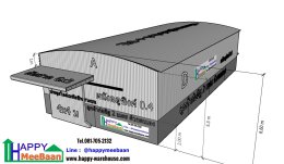 แบบโกดังหลังคาโค้ง เหมาะสำหรับทำพานิชยการณ์ แบบโกดัง3D ฟรี