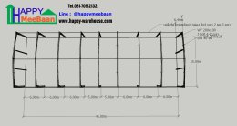 Free Blueprint! Prefabricated Wide Flange Steel Warehouse Structure 15x46 m. Height 6 m. [Special Price: 900,000 THB]