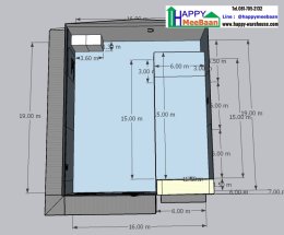 รับสร้างโกดังพร้อมออฟฟิศ แจกแบบ3Dโกดังพร้อมออฟฟิศ ไอเดียการสร้างโกดังโรงงาน Happy Mebaan