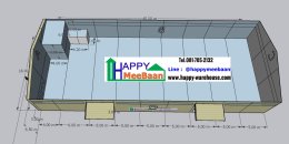 Free 3D Design with estimate price. Ideas for building a factory warehouse, Construction of Nordic style factory warehouse with office by Happy Meebaan.