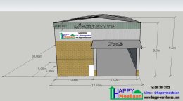 Free 3D Warehouse Design with Two-Storey Office Warehouse & Factory Design Ideas by Happy Meebaan