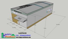 Free 3D Warehouse Design with Two-Storey Office Warehouse & Factory Design Ideas by Happy Meebaan