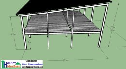 แจกแบบ3D ฟรี แบบโรงจอดรถ 2 ชั้น แบบอาคาร 2 ชั้น โครงสร้างเหล็ก