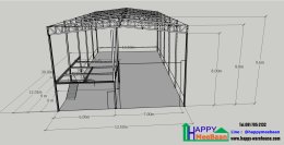 Free 3D Warehouse Design with Two-Storey Office Warehouse & Factory Design Ideas by Happy Meebaan