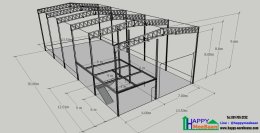 Free 3D Warehouse Design with Two-Storey Office Warehouse & Factory Design Ideas by Happy Meebaan