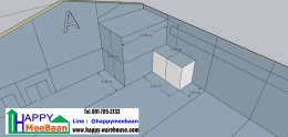 Free 3D Design with estimate price. Ideas for building a factory warehouse, Construction of Nordic style factory warehouse with office by Happy Meebaan.