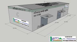 แจกแบบโกดัง แบบโรงงาน พื้นที่ 1000 ตารางเมตร 3D ฟรี  พร้อมบอกราคา  | โครงสร้างเหล็กแข็งแรง ทนทาน