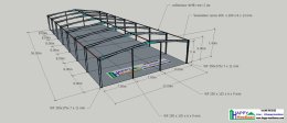 Warehouse Construction and Factory Construction Services | 22x56 Meter Prefabricated Steel Structure Warehouse by Happy Meebaan