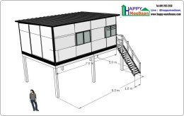 แจกแบบบ้านสำเร็จรูปยกสูง  WFH work from home แจกแบบ 3D