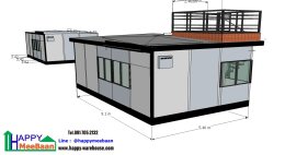 แจกแบบบ้านสำเร็จรูป แบบบ้านน็อคดาวน์ แบบ 3D 1ห้องนอน 1ห้องน้ำ 1ห้องครัว มีชั้นลอย