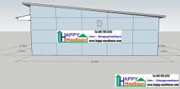 แจกแบบออฟฟิศสำเร็จรูป ไม่ต้องลงเข็ม แบบคลังสินค้าขนาดเล็กผนัง EPS Isowall Sandwich Panel แจกแบบ 3D