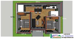 แจกแบบ3D แจกแบบบ้าน ไอเดียสำหรับการสร้างบ้านพักอาศัย สร้างออฟฟิศ MP04 Happy Meebaan