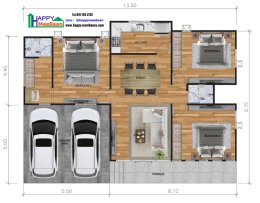 แจกแบบ3D แจกแบบบ้าน ไอเดียสำหรับการสร้างบ้านพักอาศัย สร้างออฟฟิศ MP14 Happy Meebaan