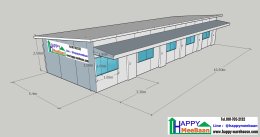 แจกแบบบ้านพักพนักงาน และออฟฟิศสำเร็จรูป ผนัง EPS Isowall Sandwich Panel ฟรี พร้อมไฟล์ 3D