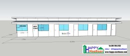 แจกแบบบ้านพักพนักงาน และออฟฟิศสำเร็จรูป ผนัง EPS Isowall Sandwich Panel ฟรี พร้อมไฟล์ 3D
