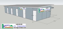 แจกแบบบ้านพักพนักงาน และออฟฟิศสำเร็จรูป ผนัง EPS Isowall Sandwich Panel ฟรี พร้อมไฟล์ 3D