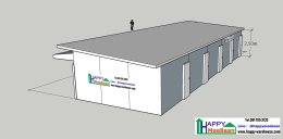 แจกแบบบ้านพักพนักงาน และออฟฟิศสำเร็จรูป ผนัง EPS Isowall Sandwich Panel ฟรี พร้อมไฟล์ 3D