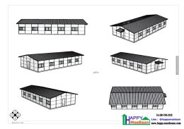 สร้างบ้านพักพนักงาน ชั้นเดียว สไตล์รีสอร์ท ด้วยผนังEPS Isowall Sandwich panel  ระบบบ้านสำเร็จรูป