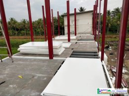 สร้างบ้านพักพนักงานสองชั้น สไตล์รีสอร์ท ด้วยผนังEPS Isowall Sandwich panel ระบบบ้านสำเร็จรูป