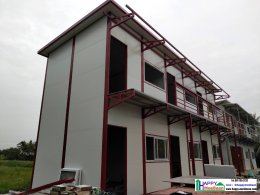 สร้างบ้านพักพนักงานสองชั้น สไตล์รีสอร์ท ด้วยผนังEPS Isowall Sandwich panel ระบบบ้านสำเร็จรูป