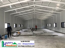 สร้างออฟฟิศสำเร็จรูป สร้างโกดังขนาดเล็ก ด้วยผนัง Isowall EPS Sandwich Panel ราคาถูก