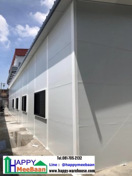 สร้างออฟฟิศสำเร็จรูป สร้างโกดังขนาดเล็ก ด้วยผนัง Isowall EPS Sandwich Panel ราคาถูก