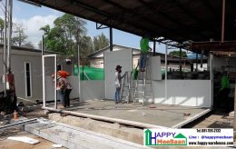 สร้างออฟฟิศสำเร็จรูป ห้องทำงาน ด้วยผนัง Isowall EPS Sandwich Panel ราคาถูก