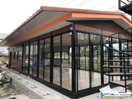 สร้างออฟฟิศ สร้างร้านค้าบนที่ดินเช่า ด้วยผนัง Isowall EPS Sandwich Panel เคลื่อนย้ายได้