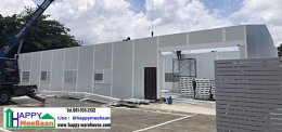 สร้างออฟฟิศสำเร็จรูป สร้างโกดังขนาดเล็ก ด้วยผนัง Isowall EPS Sandwich Panel ราคาถูก