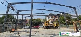 Affordable Warehouse Construction with Office in Din Daeng, Bangkok | Complete Prefabricated Warehouse Solutions by Happy Meebaan