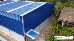 Affordable Warehouse Construction with Office in Din Daeng, Bangkok | Complete Prefabricated Warehouse Solutions by Happy Meebaan
