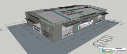 Free 3D Warehouse Design (25x40 m)   to Develop Rental Warehouses