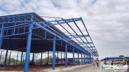 รับสร้างโรงงานขนาดใหญ่ 4,000 ตรม. (50x80 ม.) ระบบสำเร็จรูป โดยผู้เชี่ยวชาญ | Happy Meebaan